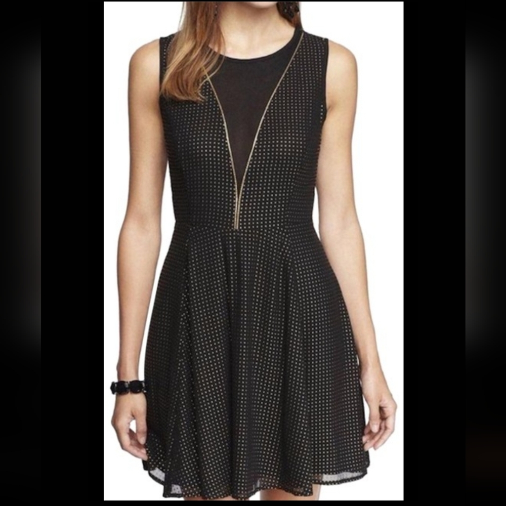Express Black and Gold Dress